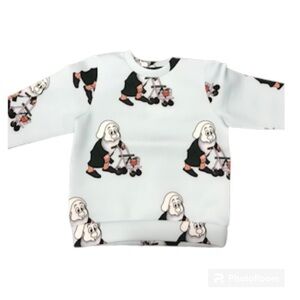 Caroline Bosman Sweatshirt Kid 8 Green Face the Future Grumpy School Preppy 80s